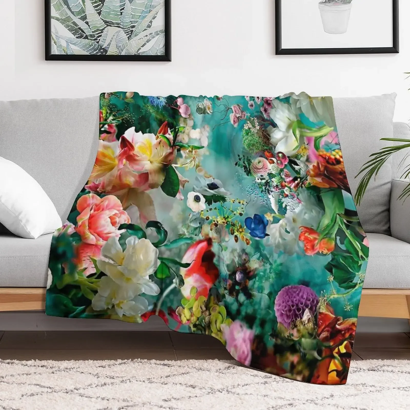 Magic Flower Garden Throw Blanket Sofa Throw funny gift Bed Blankets