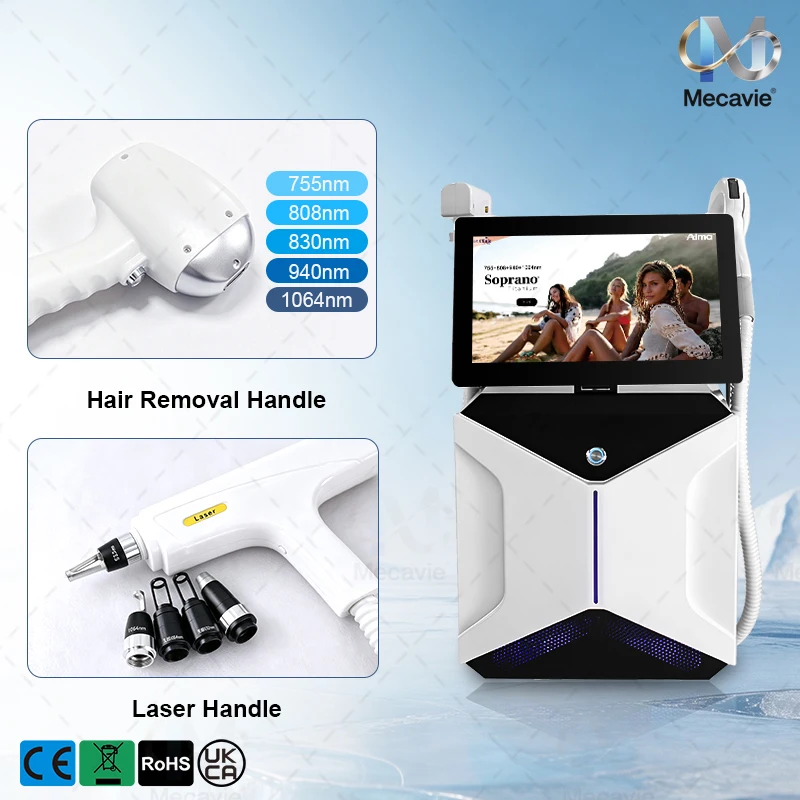 2026 2‑In‑1 Multifunctional Diode Laser Machine 5 Wavelengths 755 808 830 940 1064nm Ice Point Cooling Hair Removal Salon Beauty