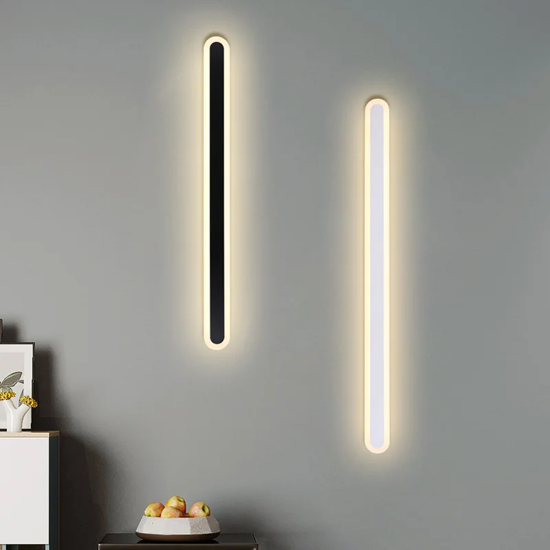 Concise Long Strip Wall Lamp LED Luxury Creative Room Decoration Nordic 3Color Home Appliances Lighting Fixtures 40CM Length