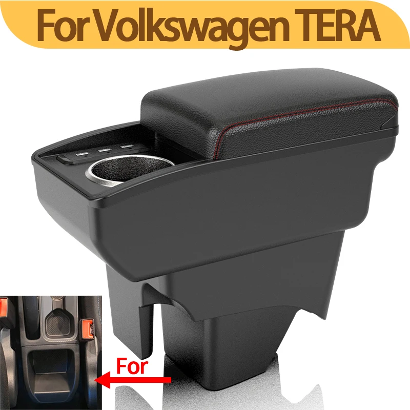 

For Volkswagen TERA 2025 car center console modification, multi-functional cup holder storage box, car elbow rest accessories.