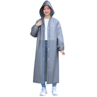 EVA Adult Long Raincoats Impermeable Waterproof Rain Coat Men Women Travel Hooded Beam Port Rain Poncho For Fishing Camping