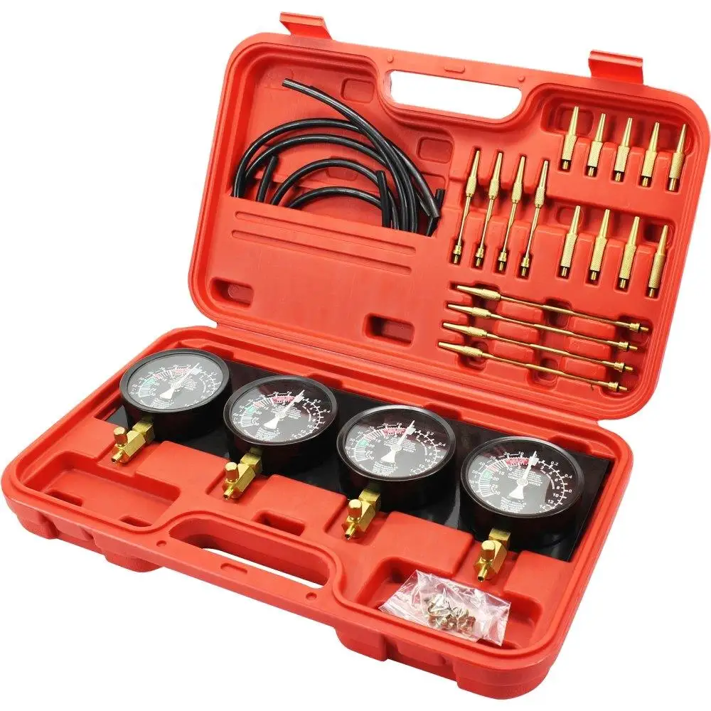 

Vacuum Carburetor Synchronizer Kit Carb Sync Gauge Set with Rubber Hose