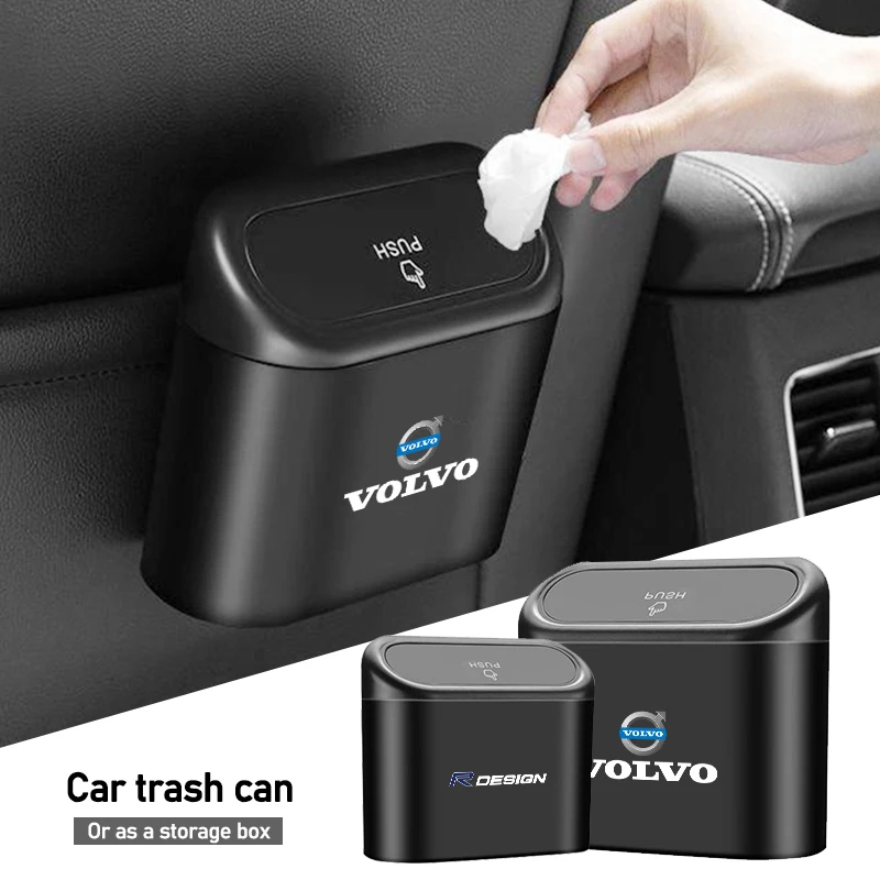 

Автомобильный мусорный бак, ящик для хранения мусора, интерьер для Volvo Rdesign XC90 XC40 XC60 V60 V70 V90 V40 EC40 EX40 S80 S60 S90 C30 C70