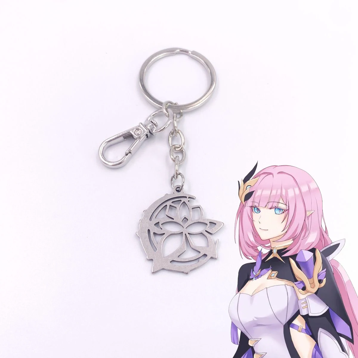 Game Honkai Impact 3 Elysia Cosplay Props Key chains Alloy Backpack PendantKeychain Accessoories Xmas Jewelry Gift