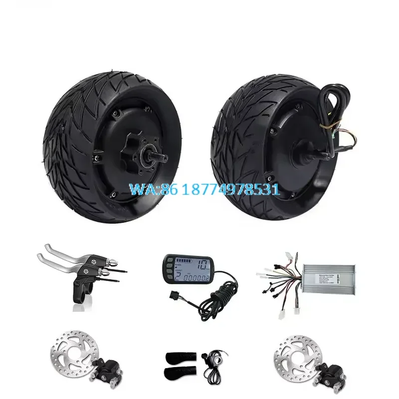 Wmwmnu for 200x90mm Fat Tire Motor Kit 8 Inch BLDC Non-gear 48V 1000W Hub Motor Kit
