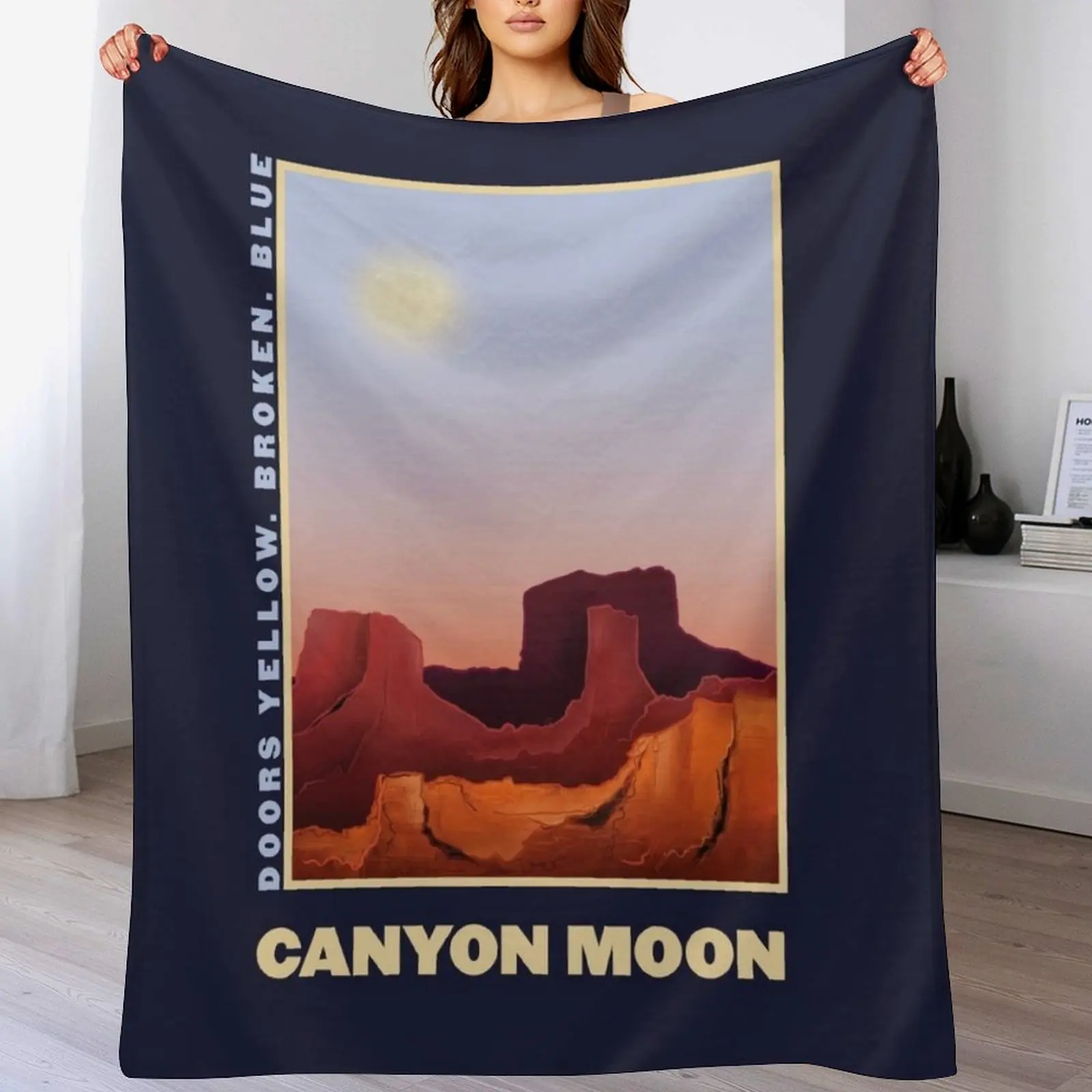 Canyon Moon Harry Fine Line Throw Blanket Plaid warm winter Blankets