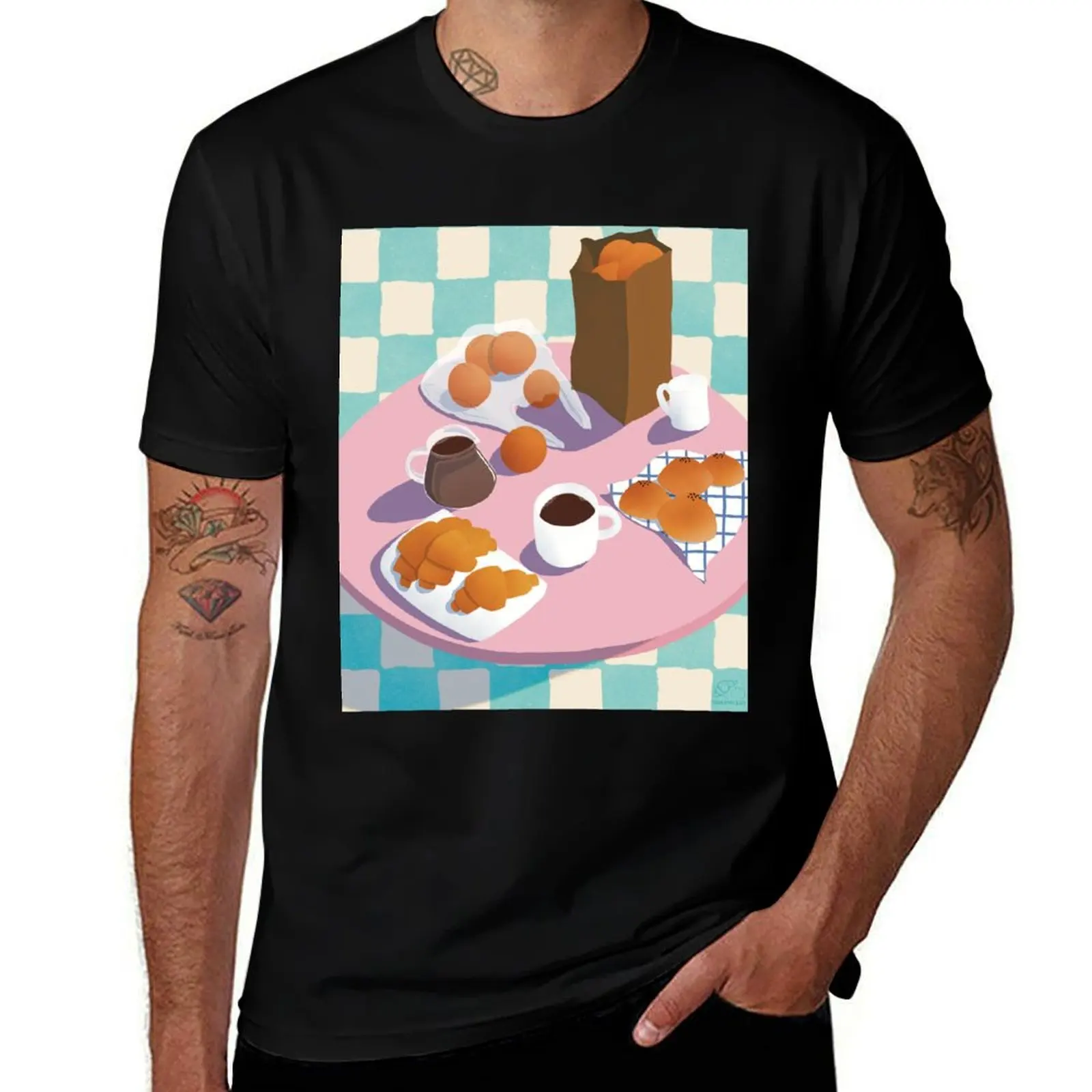 Pastries and Coffee T-Shirt UV Sun Protection Tee Shirt T-Shirt