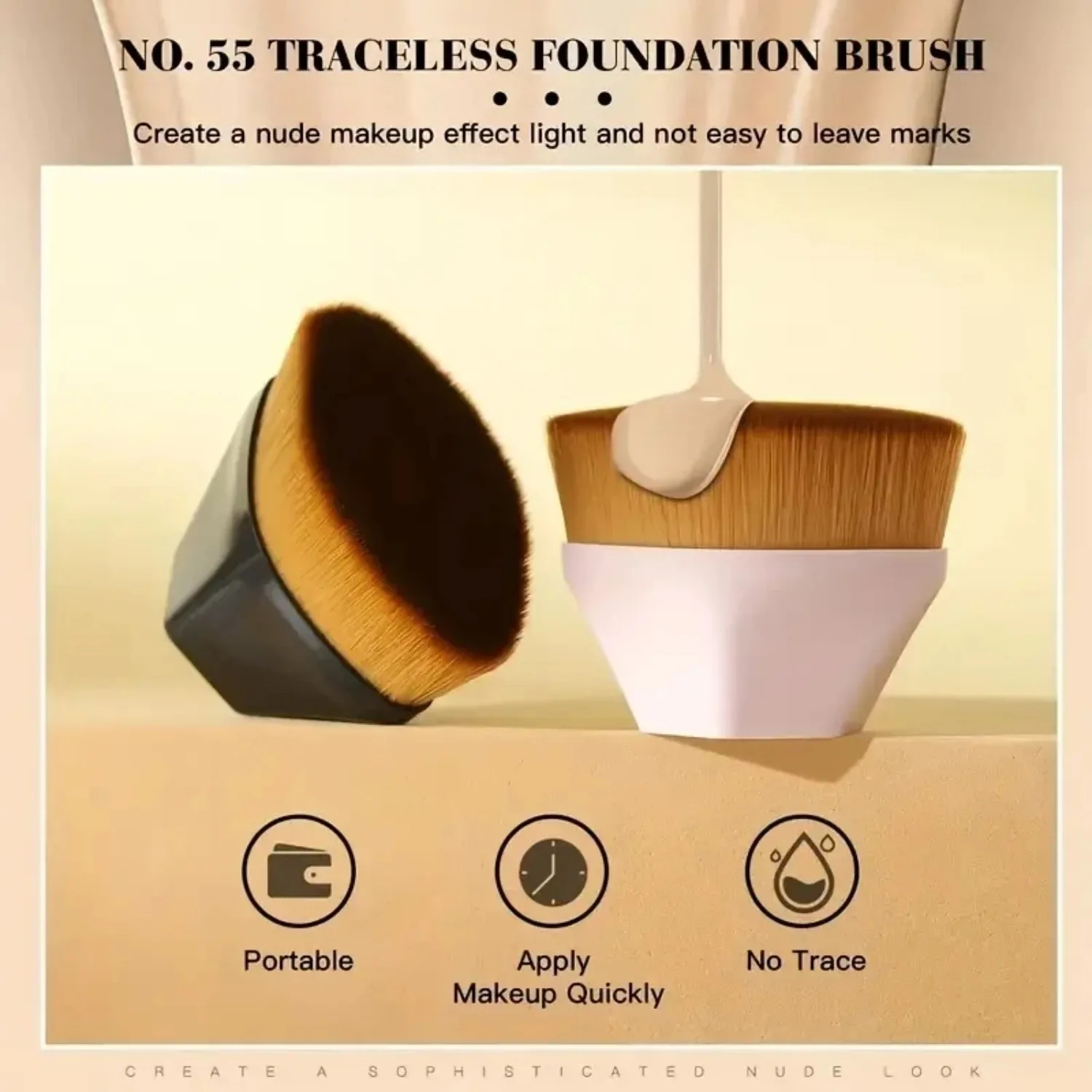 Magic Makeup Brush Liquid Foundation BB Cream No Trace Soft High Density Fiber Hair Easy to Carry Girls Beauty Tools Big Brush