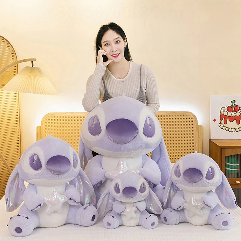 

Kawaii Purple Plush Toy Large Stitch Doll Stuffed Animal for Kids Birthday Xmas Gift Cute Cuddly Sleeping Pillow for Girls