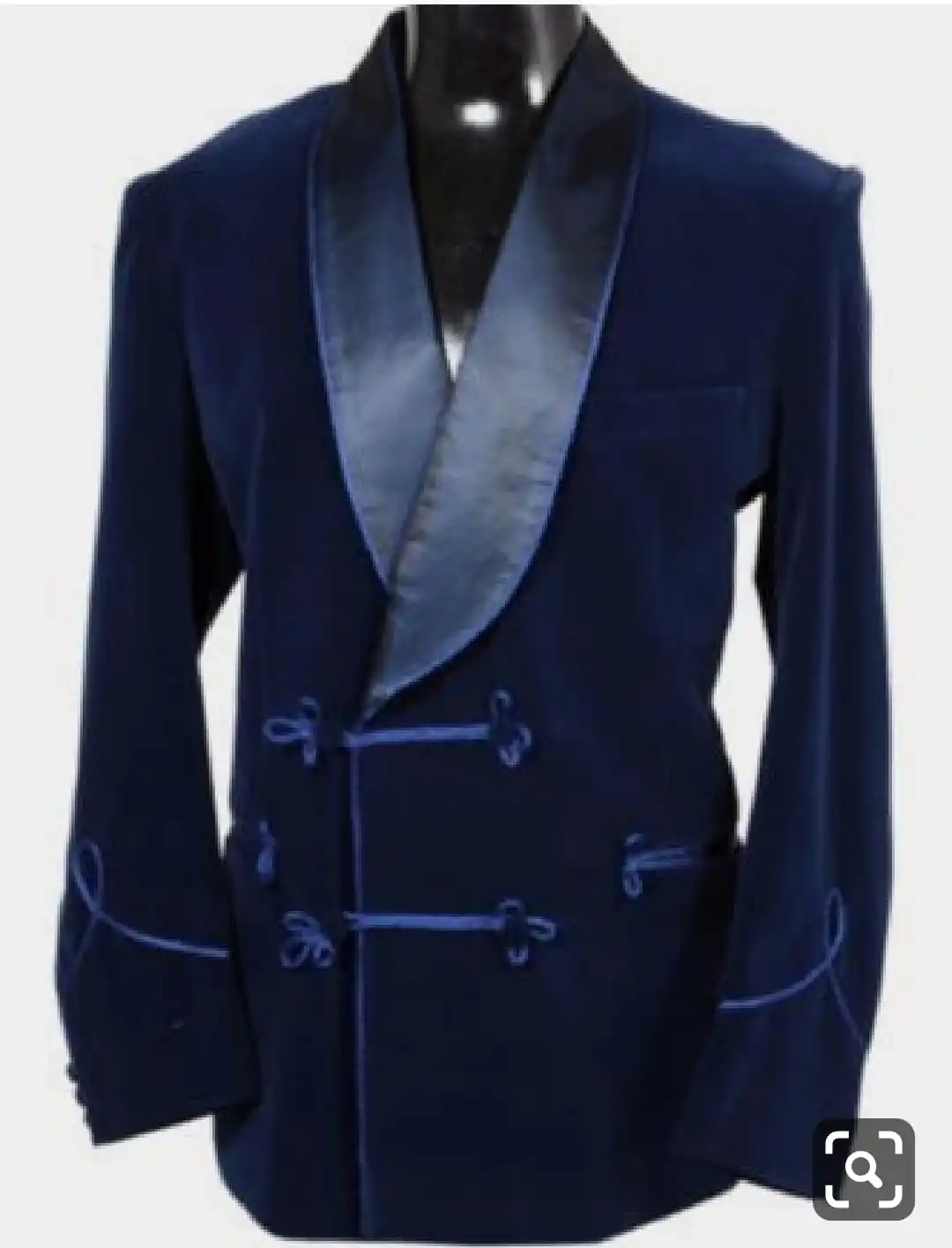 

1 Pc Velvet Smoking Jacket Shawl Lapel Loose Men Suit Prom Blazer Male Fashion Coat 2024 Latest Designs