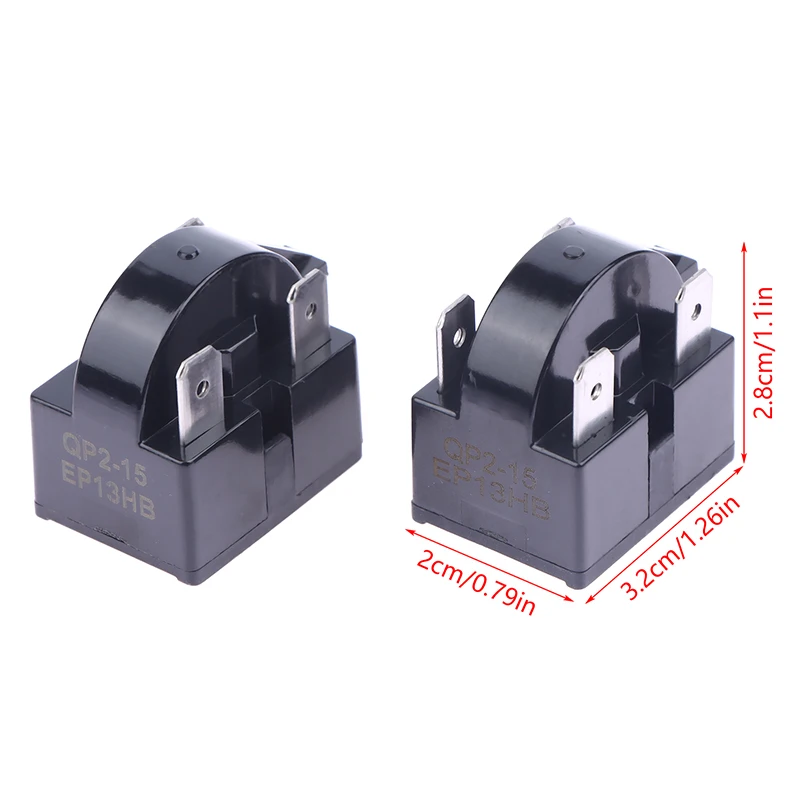 Image of 1Pc Kühlschrank PTC Starter Relais 1/2/3/4Pins Kompressor Überlast Schutz Kühlschrank PTC Start relais Zubehör