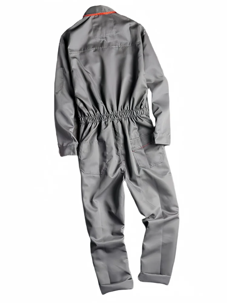 Professional Workwear Uniform Durable Mechanic Jumpsuit For Auto Repair Shop Workers With Pockets