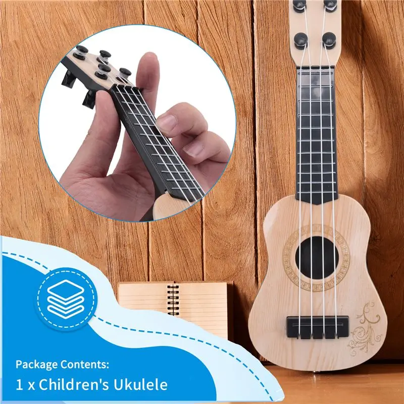 AEF6-Kids Classical Ukulele Guitar Early Education Small Guitar Party Supplies Adjustable