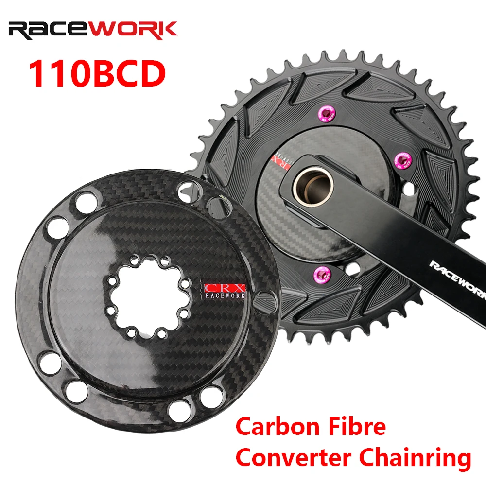 

RACEWORK 110BCD преобразователь звездочки 3/8 болтов 4/5 отверстий дисковый велосипедный шатун преобразователь с прямым креплением для SHIMANO 105/Sram GXP
