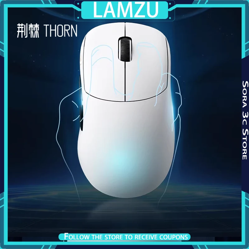 

LAMZU Thorn Wireless Mouse PAW3395 Supports 8k Ergonomics Skin Friendly Coating Shell E-sports Grade Low Latency Gaming Mouse