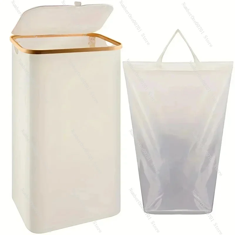 Bamboo Dirty Clothes Basket Bedroom With Inner Bag And Cover Storage Box Bathroom Large Dirty Clothes Basket Laundry Storage