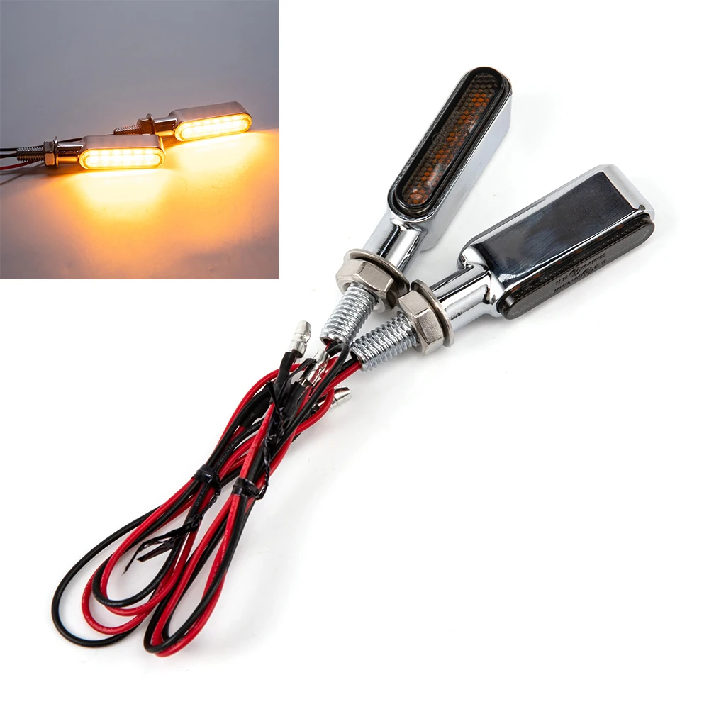 8mm Mini LED Motorcycle Turn Signal Light Indicators Blinker Lamp Clignotant Moto led For Honda Yamaha Kawasaki Cafe Racer 12V