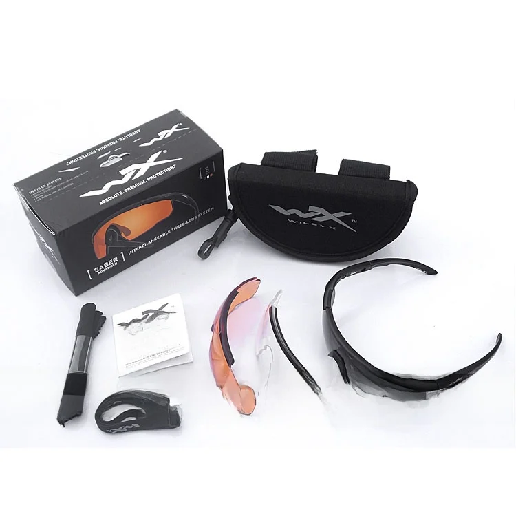 

Тактические очки Wiley X Saber, защитные очки для улицы, 3-Pa, ветрозащитные очки для военных энтузиастов, камера для путешествий, Acco...