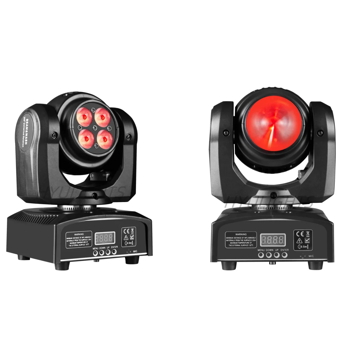 dupla face wash e beam mini led moving head 360 rotatio infinito 4in wash light com 15w rgbw disco dj stage iluminacao 01