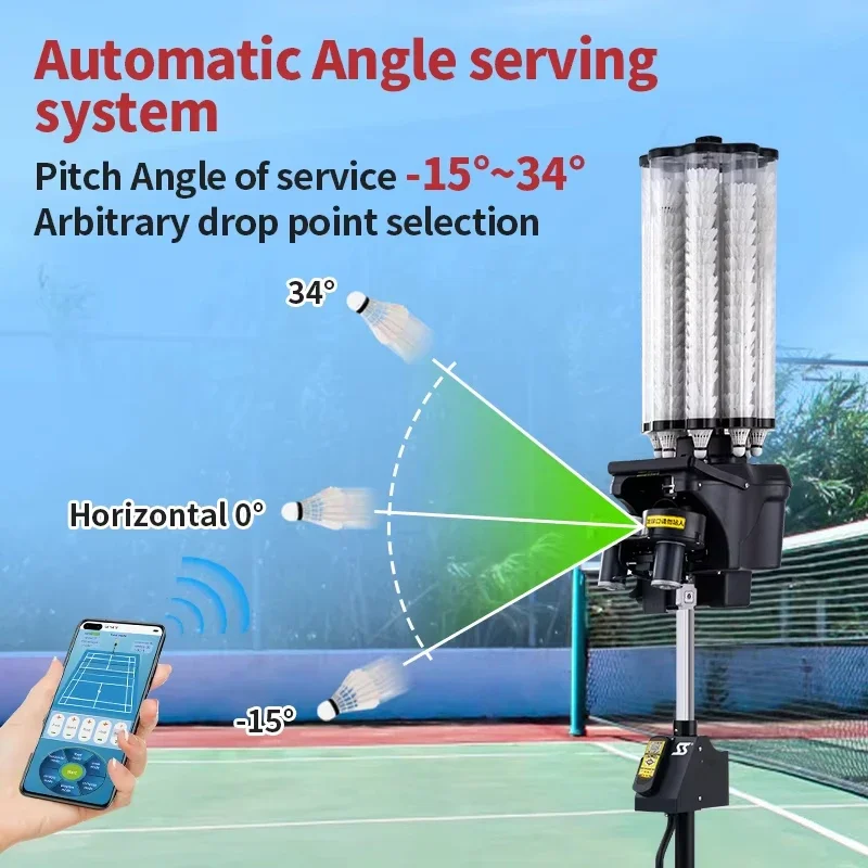 Hot sales B2202A  China Manufacturer Badminton Ball Machine Badminton Serving Machine Badminton