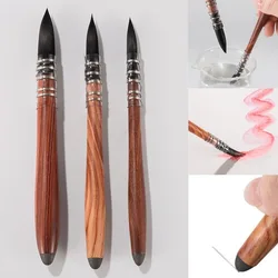 Entrambe le estremità possono utilizzare la testa della penna in fibra di Nylon pennello ad acquerello strumento artistico pittura a olio bordo gancio linea penna studente arte materiali di disegno