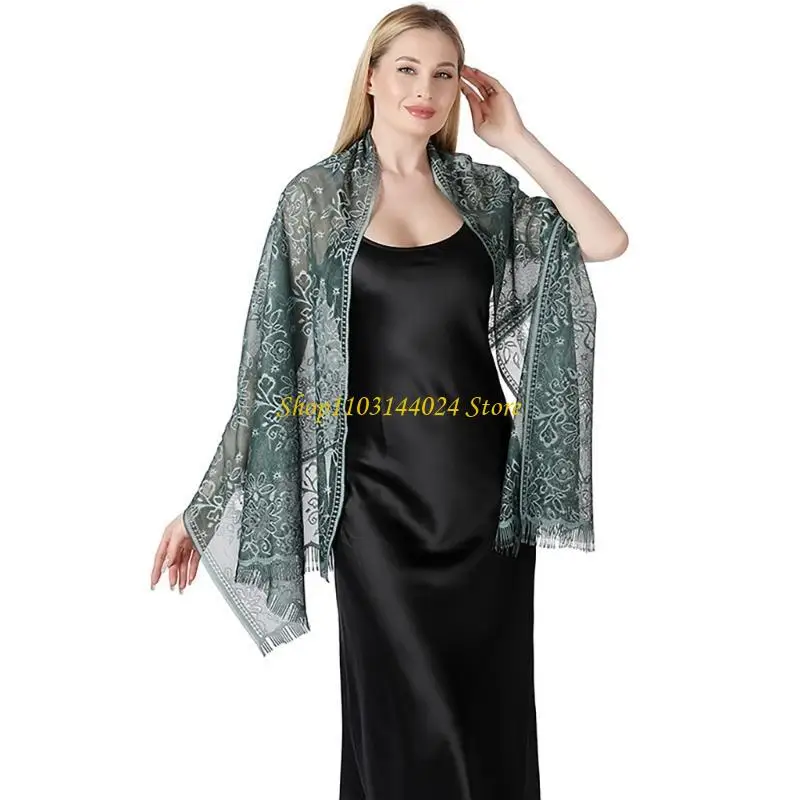 

N5KE Элегантная свадебная шаль для свадебного платья с кружевным наложением для невесты на свадьбе