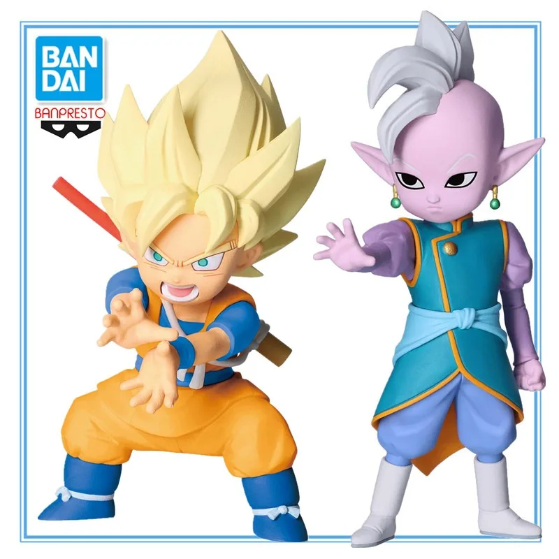 

Оригинальный BANDAI Dragon Ball SUPER SAIYAN SON GOKU (MINI) Higashi No Kaiōshin аниме фигурка экшн-фигурка коллекционные игрушки подарки