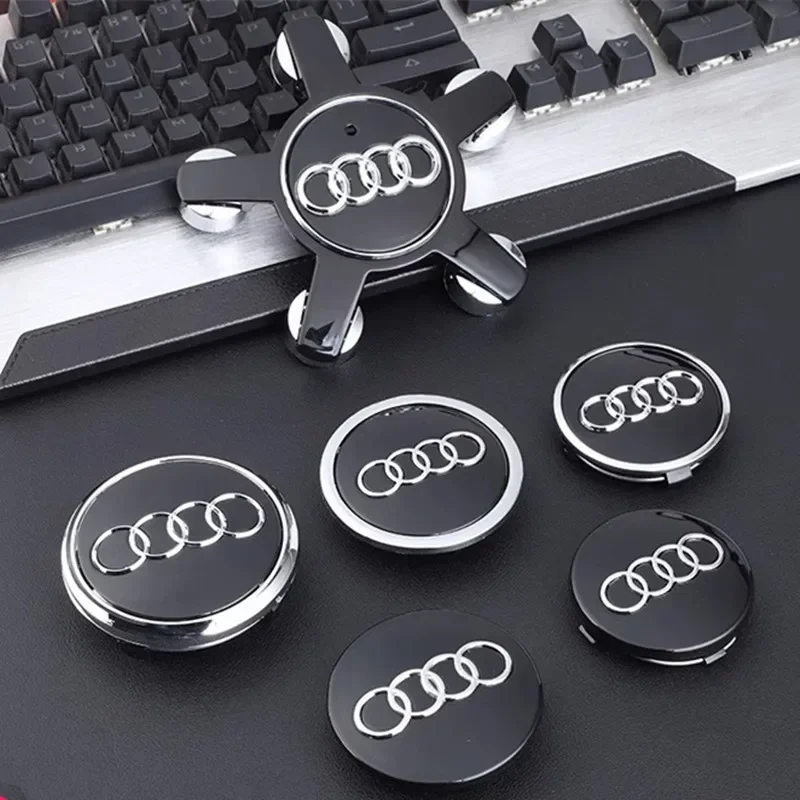 4PCS 60/61/68/69/77/135mm For Wheel Center Cap Car Hub Caps Fit For Audi A4 A6 A8 A3 A5 Q5 Q7 RS4 RS5 C5 S3 S5 Q3 Accessories