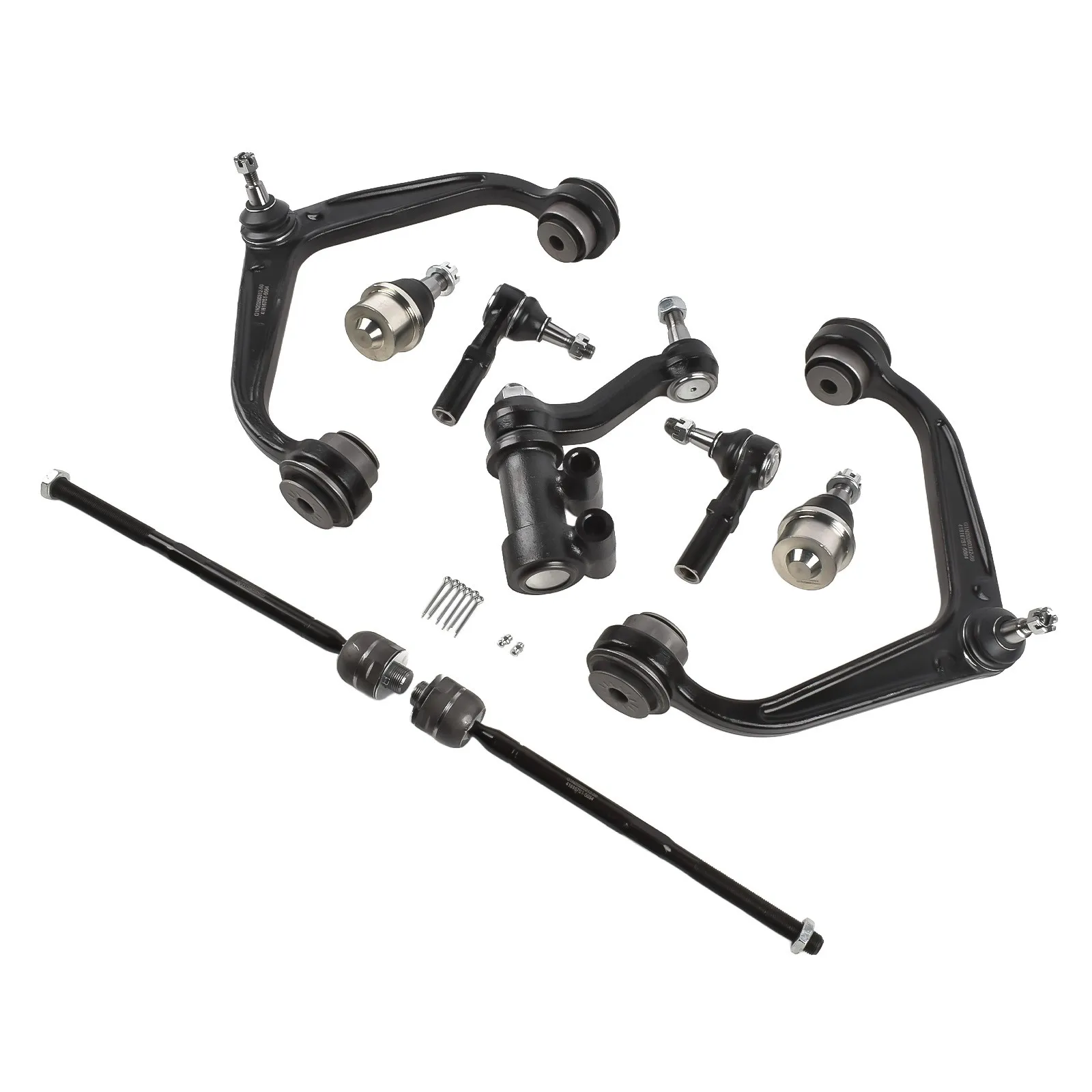 AP02 9Pcs Front Control Arms Tie Rods Kit for Chevrolet Silverado 2500 HD 2011-2019