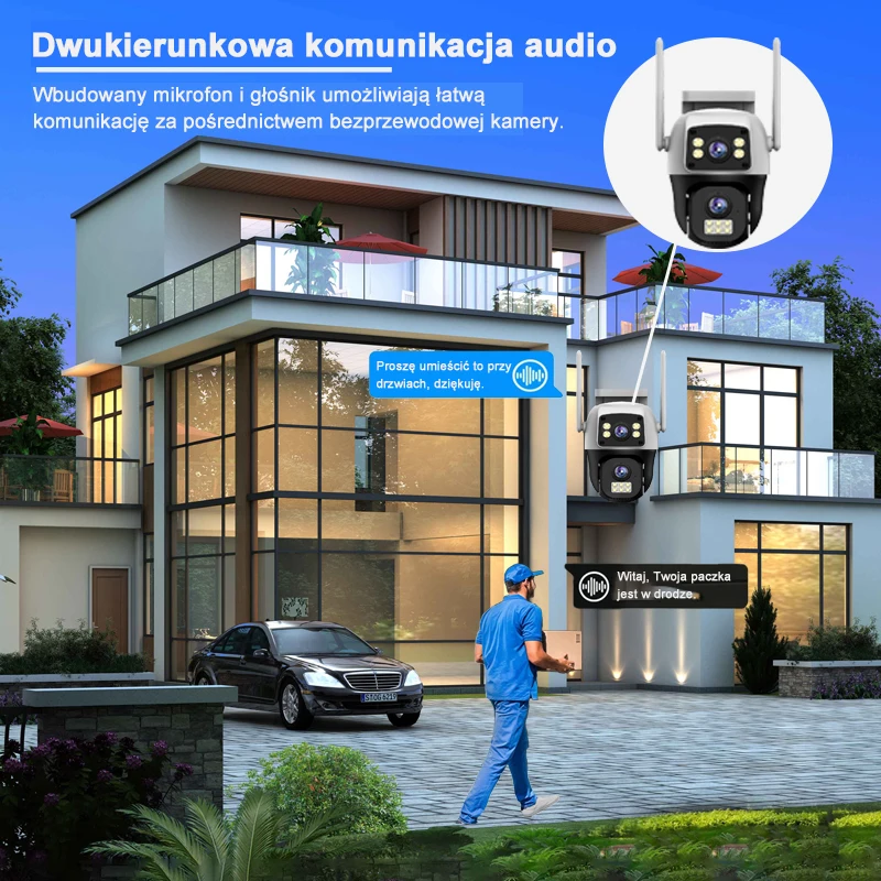 V380Pro 4G Camera Security Camera Outdoor 4K PTZ Waterproof CCTV Tracking People Two-way Audio Wireless Camera