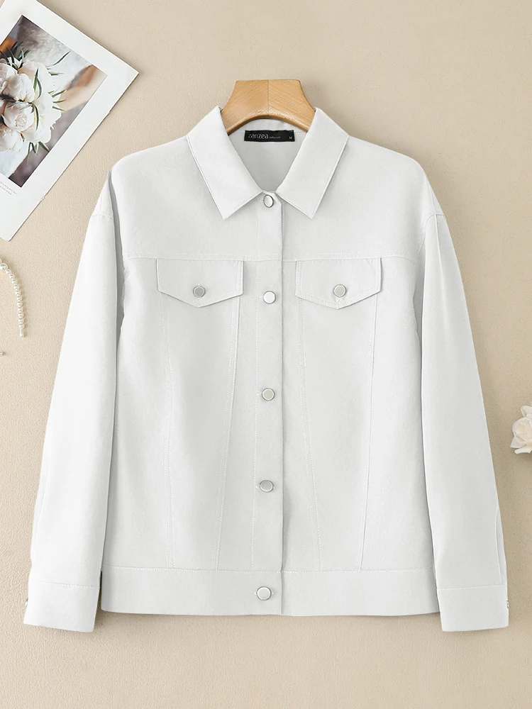 Autumn Cardigan Stylish Women Shirt Jackets ZANZEA Lapel Neck Long Sleeve Blouse Causal Tops Thin Coats Female Buttons Up Blusa