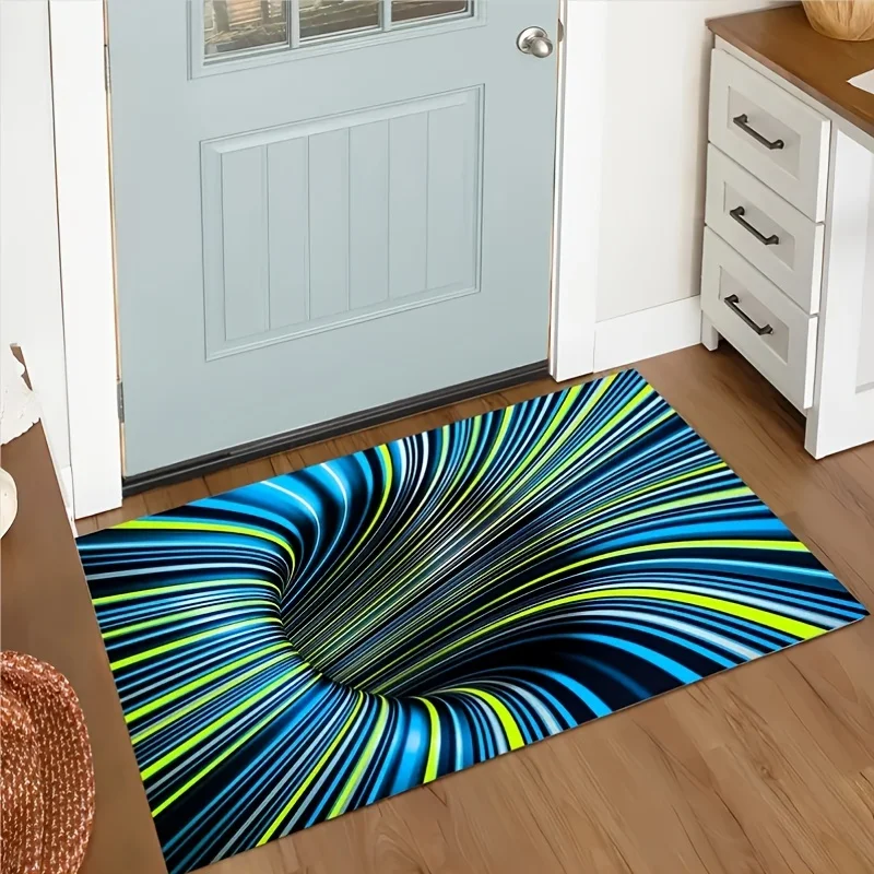 

1pc Magical Optical Illusion Floor Mat - Absorbent & Padded - Indoor Decor for Living Room, Bedroom & Stylish Home Accessories
