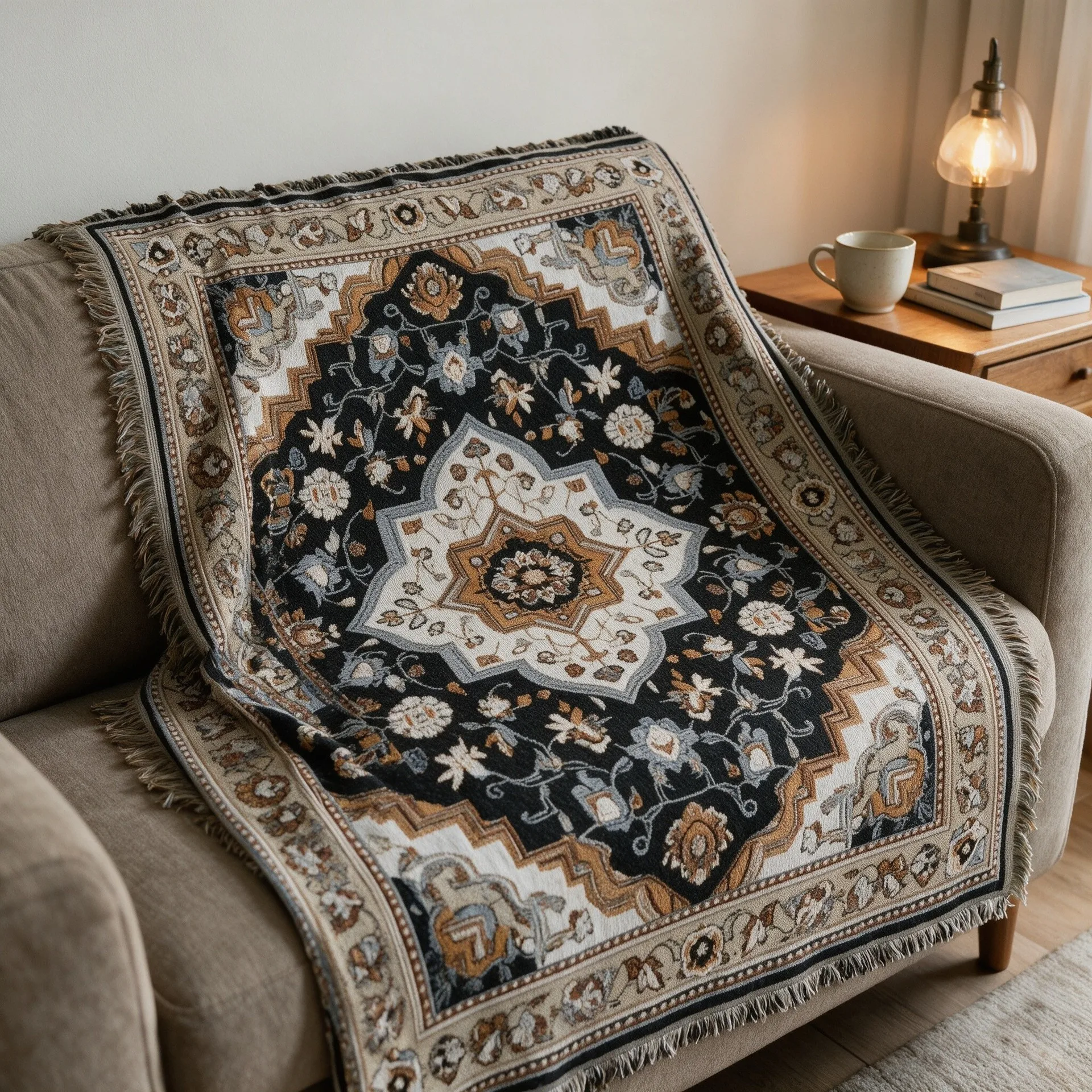 Retro Woven Sofa Blanket Wall Hanging Decor Tapestry Rug Cover Carpet Decorative Hanging Paintings Outdoor Blanket for Camping