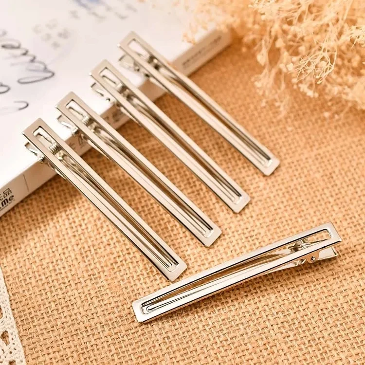 

10PCS Thickened hollow square clip flat mouth DIY hair accessories hairpin, handmade headgear accessories