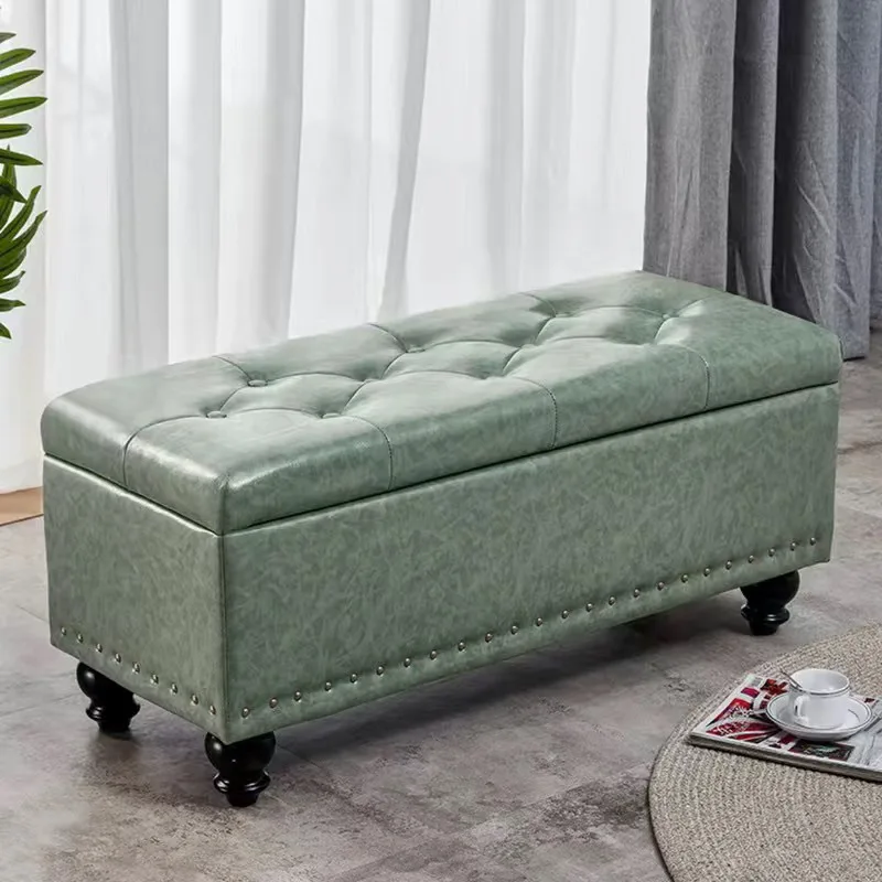 

Long sofa stool, shoe change stool at the door of storage, rectangular seated clothing store sofa stool