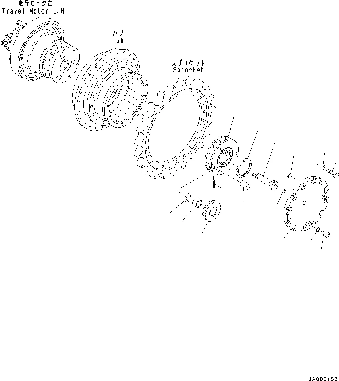 11Y-27-30101 11Y-27-30100 11Y-27-30201 11Y-27-30200 Final Drive for Komatsu D39EX-22 Bulldozer