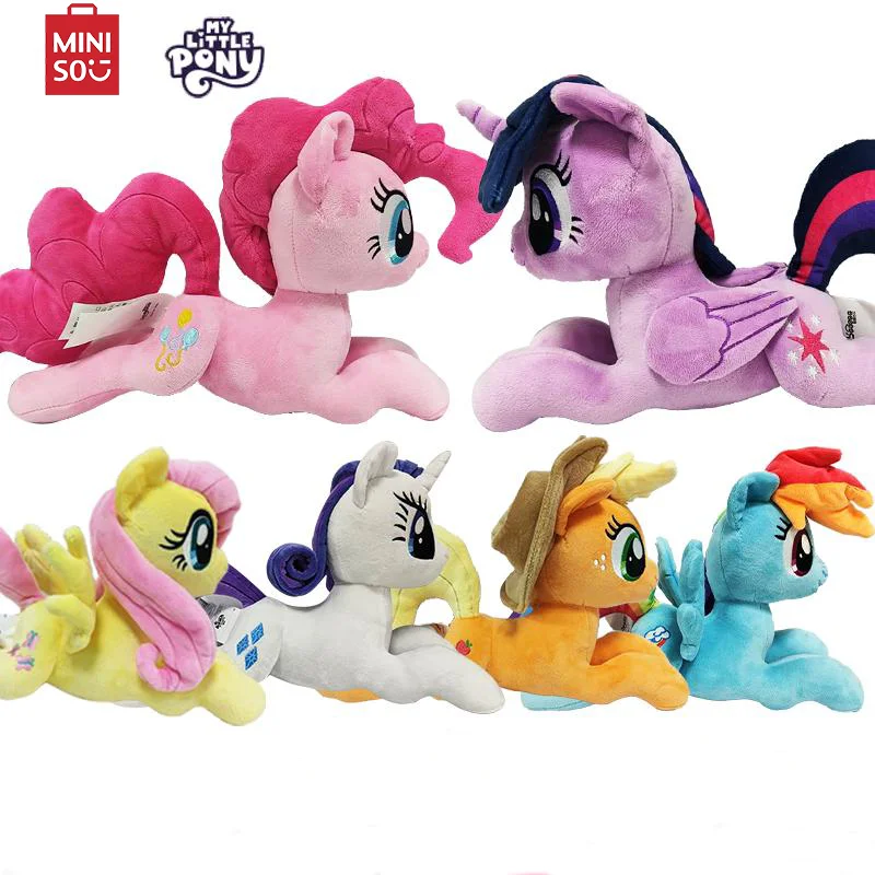 MINISO New Sell My Little Pony Lying Position Prototype Plush Doll Girl Internet Celebrity Cute Pet Doll Sleeping Pillow