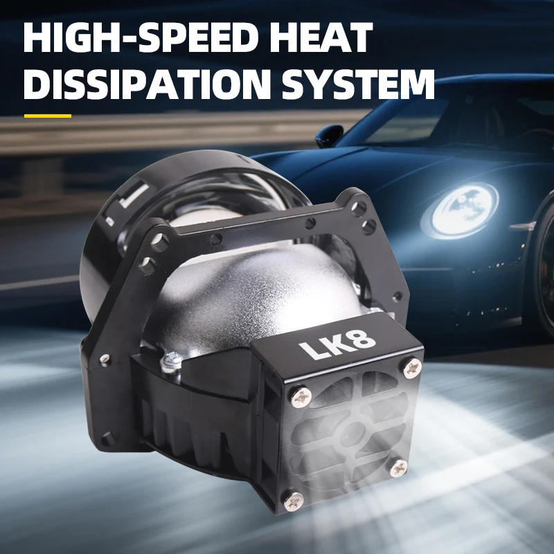 SANVI voiture LK8 Bi LED projecteur lentille phare 12V 120W Hella 3R G5 pour H4 H7 9005 9006 lumière LED rénovation voiture accessoires