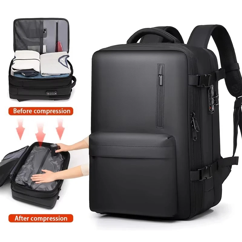 

Stock Large Capacity Bag Custom USB TYPE-C Vacuum Compression Waterproof Bag Travel Business Laptop Backpack