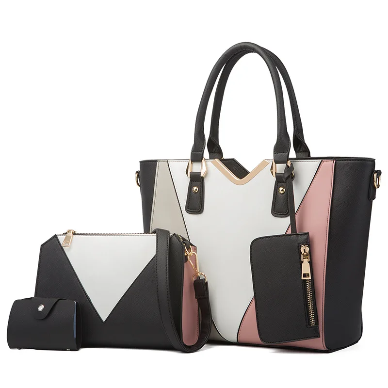Women's bag 2026 new fashion oblique span simple child and mother bag four-piece mother and child bag women's tote bag shoulder