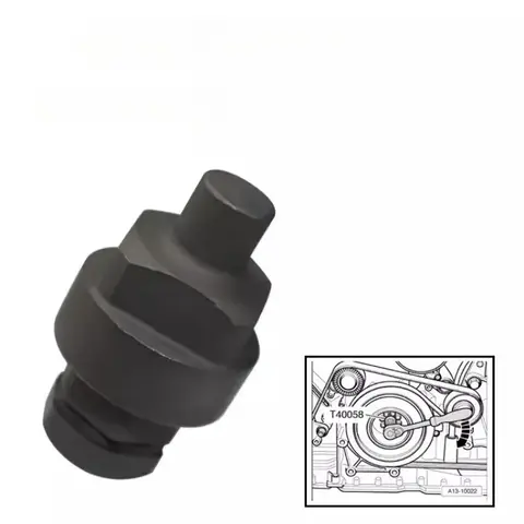 타이밍 공구 특수 슬리브 크랭크축 회전 소켓, VW 아우디 6 Cyl 2.4L 3.2L FSI A6 2005-2024 A8 2003-2024 T40058
