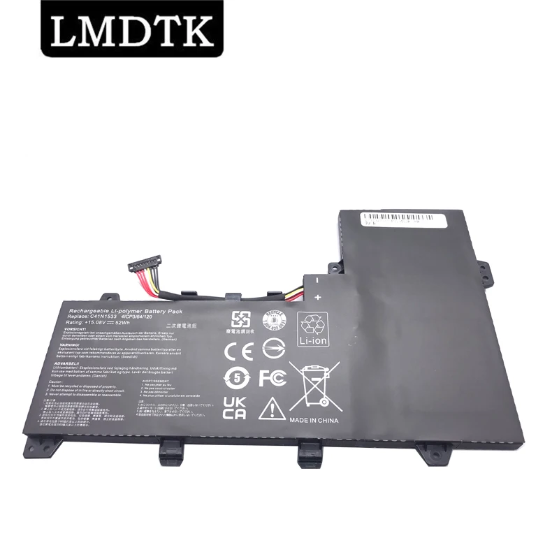 

LMDTK New C41N1533 Laptop Battery For Asus FZ025T Q524U Q524UQ Q526U Q534U Q534UX UX560UQ UX560UX 15.08V 52WH