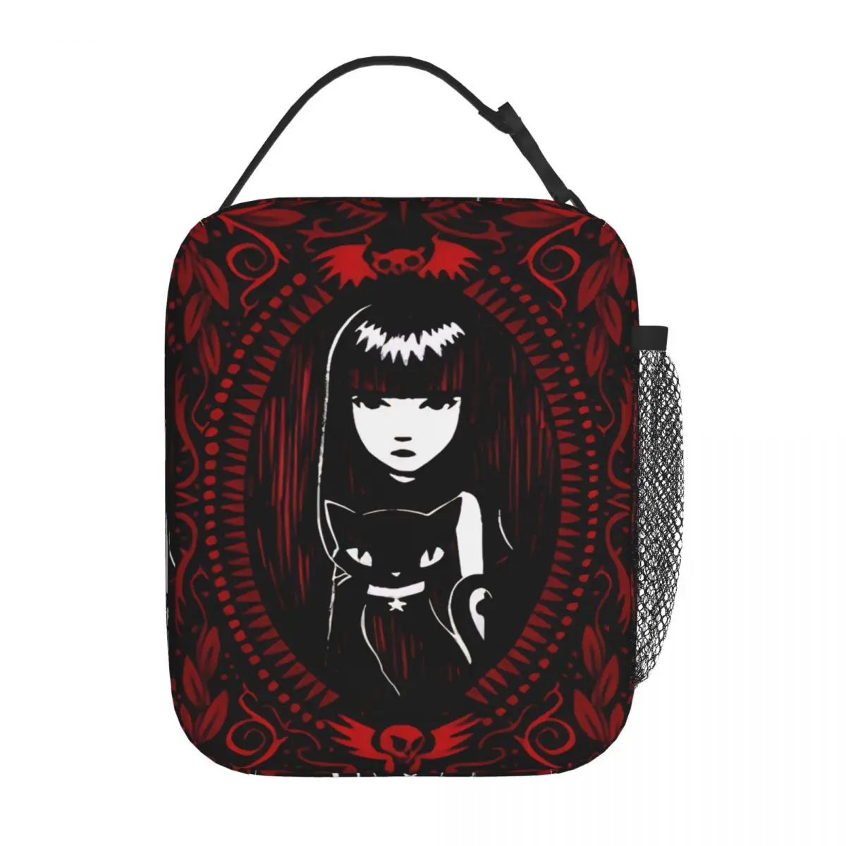 E-Emily The Strange Insulated Lunch Bag Portable Poster Art Reusable Cooler Bag Tote Lunch Box College Picnic Girl Boy