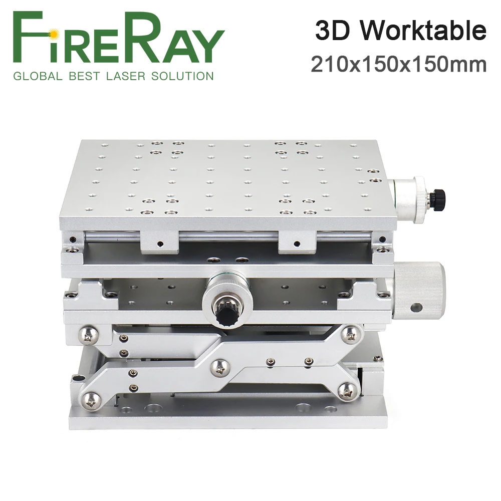 FireRay 3D Moving Worktable 210x150x150mm M4 Table Portable Cabinet Case DIY Part for Co2 Fiber Laser Marking Machine