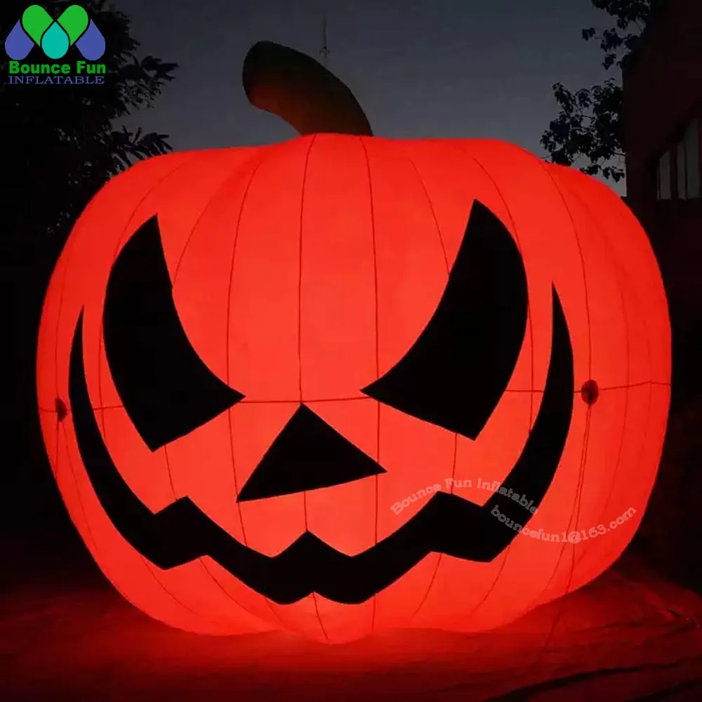 

16ft Outdoor Giant Inflatable Pumpkin With Blower And LED Lights Large Airblown Halloween Decoration Party Ideas