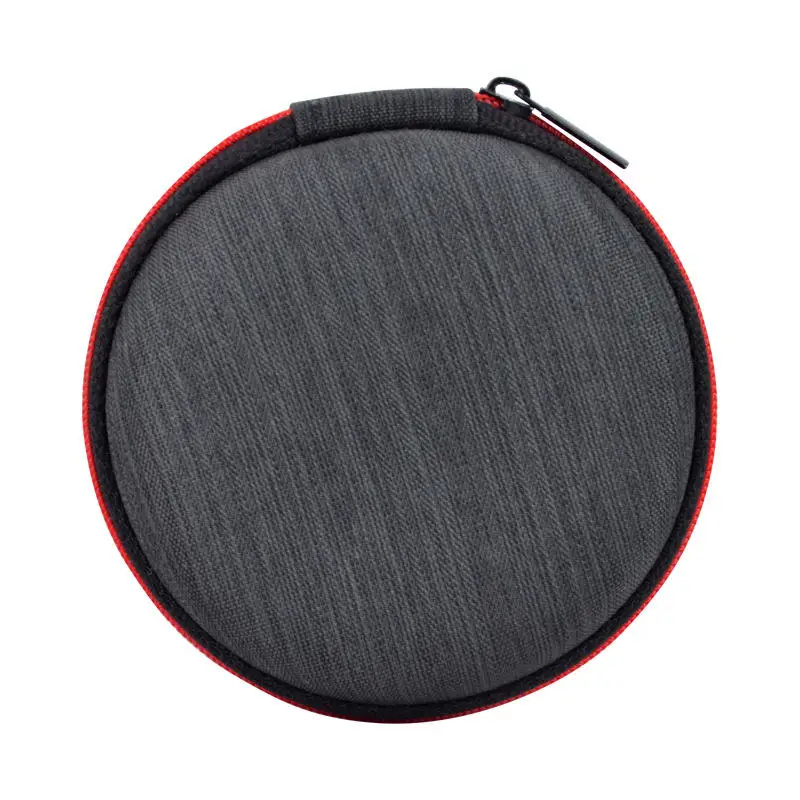 Saco de armazenamento portátil sem fio bluetooth fone de ouvido caso caixa eva circular carteira pacote cabo dados armazenamento redondo mini saco armazenamento