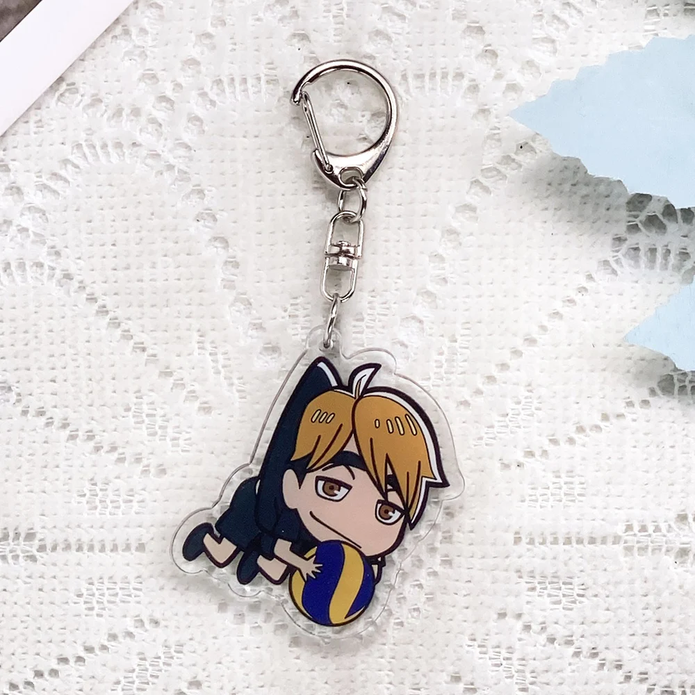1/10PCS Anime Characters Haikyuu!! Acrylic Keychain Accessories Keyrings Friends Gifts Funny​ Bag Charms Cute​ Backpack Pendant image 2