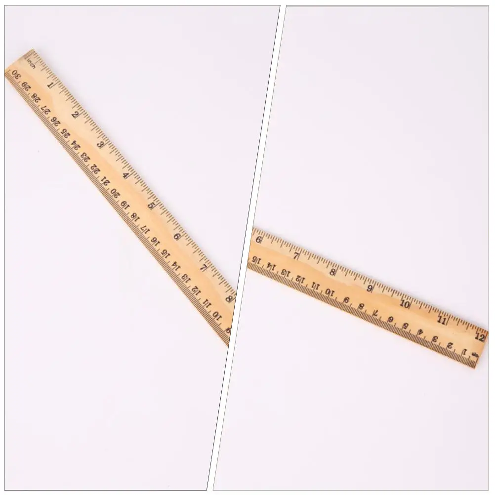 10Pcs Wooden Ruler Small Exquisite Straight Ruler for School Office Home Vintage Drawing Supply Household Measuring Tool Study