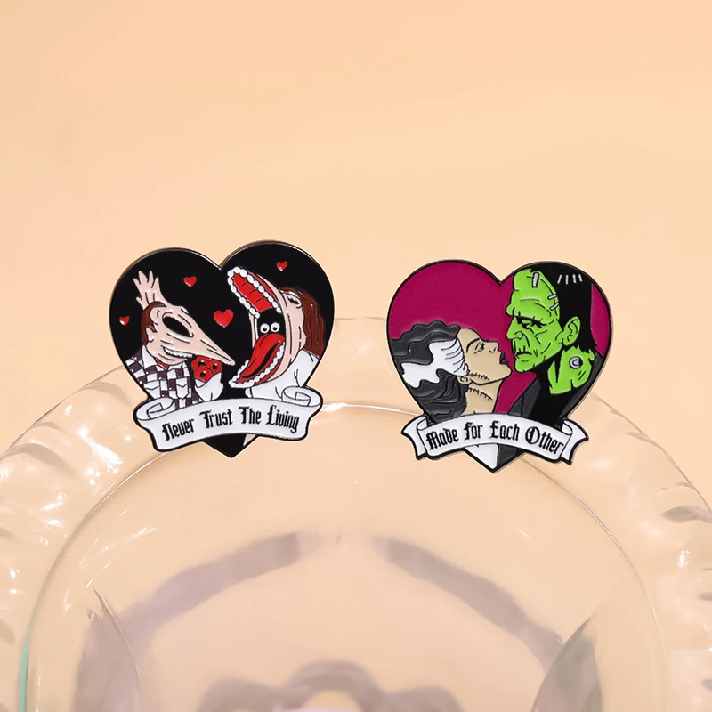 Films Monster Lovers Enamel Pins Count Dracula Green Blue Face Horror Movies Badges Lapel Brooches Jewelry Accessories