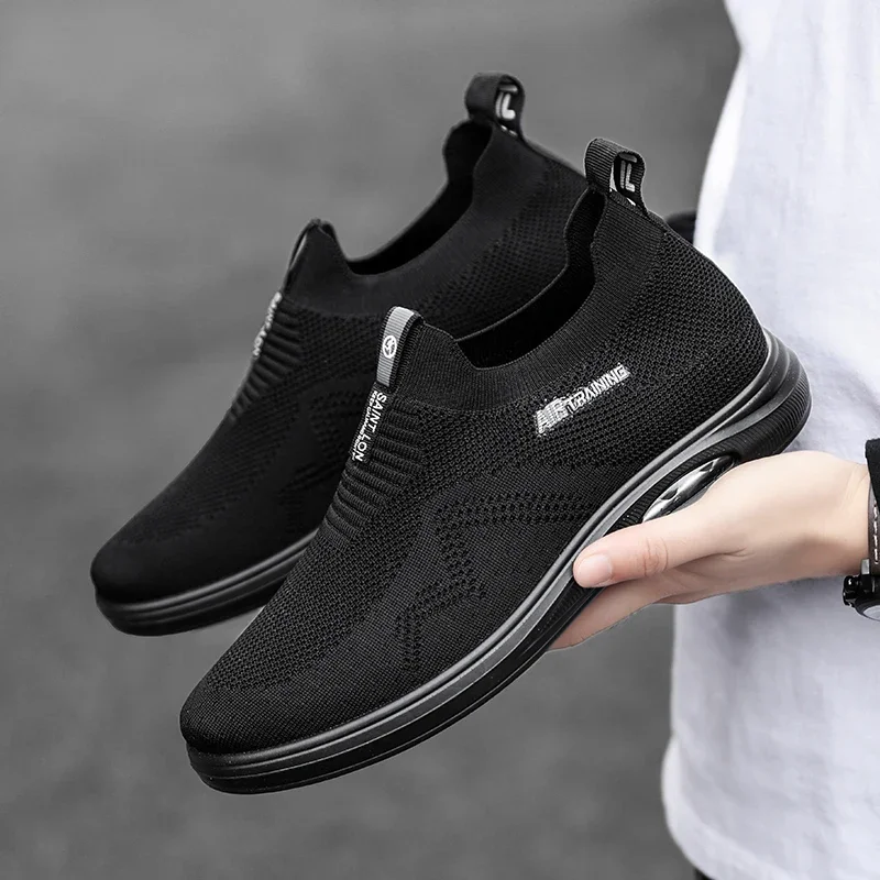 Buty do chodzenia Mesh Męskie buty Casual Outdoor Sneakers Summer Men Lightweight Gym Trainers Slip on Mens Loafers Zapatillas Hombre